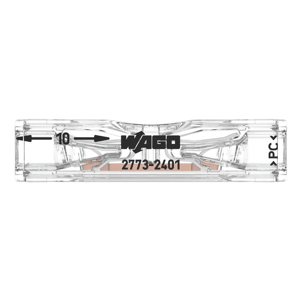 Boîte de bornes à levier Inline à enficher 2 x 4 mm² Wago