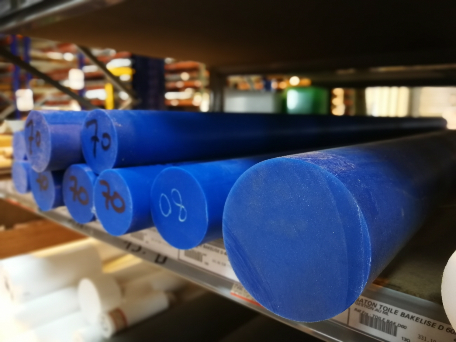 Rond PEHD1000 vert en barre découpable de 2m Wefapress