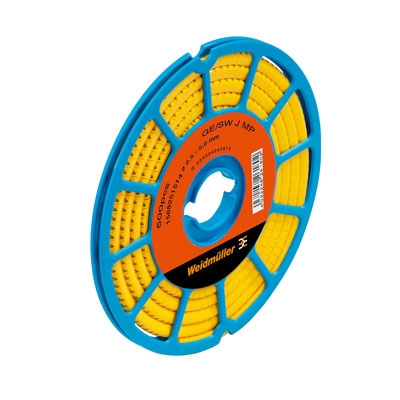 Repère fil et câble, CLI C1-3, 3 x 4,2, Chiffres sur fond: jaune, diamètre: 2,5 à 5 mm² Weidmuller