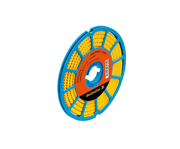 Repère fil et câble, CLI C1-3, 3 x 4,2, Chiffres sur fond: jaune, diamètre: 2,5 à 5 mm² Weidmuller