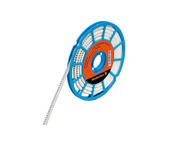 Repère fil et câble, CLI C 1-3, Chiffres sur fond: gris, diamètre: 2,5 à 5 mm² Weidmuller