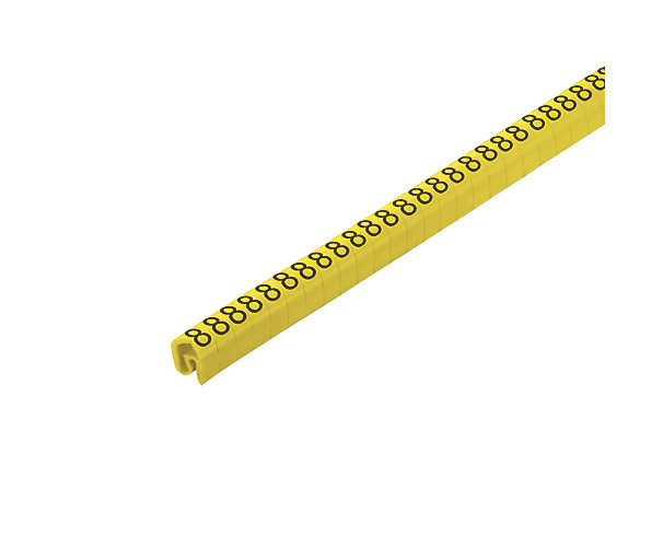 Repère fil et câble, CLI C 2-4, 4 x 7, Chiffres sur fond: jaune, diamètre: 4 à 10 mm² Weidmuller