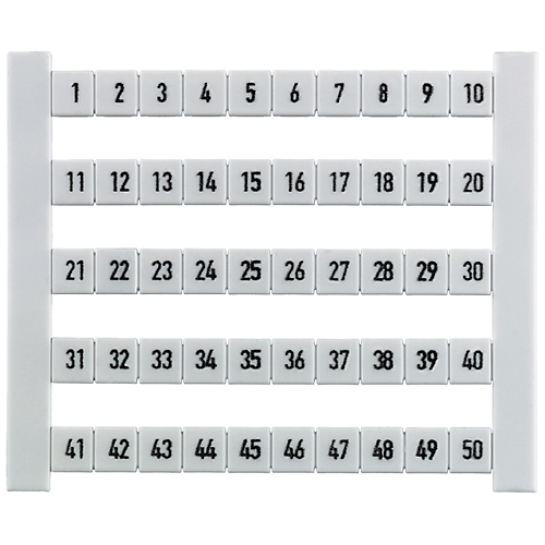 Repères de bornes, DEK 6 FS, 5 x 6 mm, nombres de 1 à 150 Weidmuller