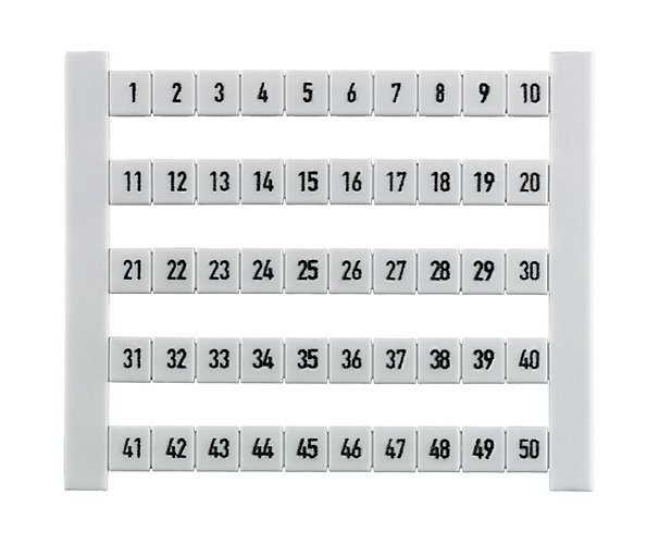 Repères de bornes, DEK 6 FS, 5 x 6 mm, nombres de 1 à 150 Weidmuller