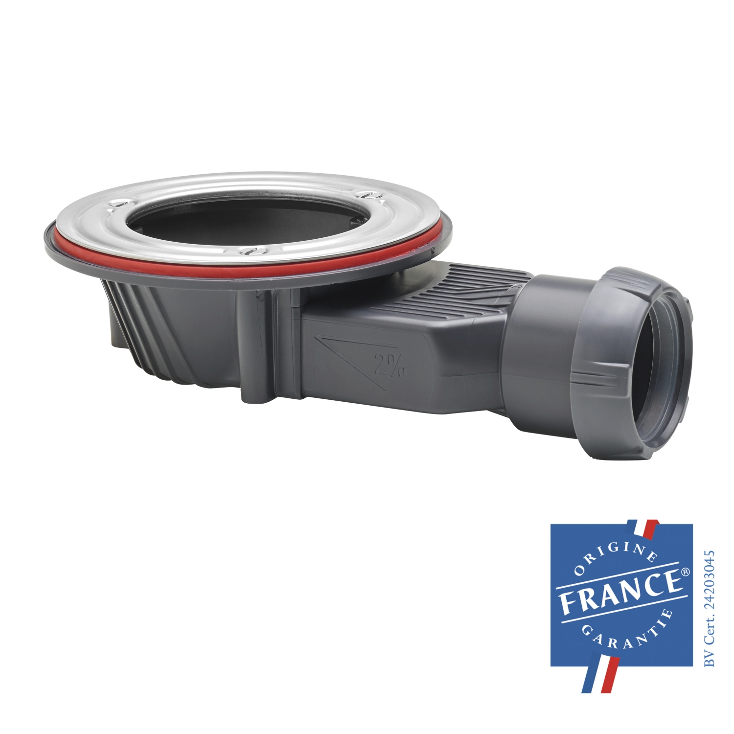 Bonde de douche Slim+ extra-plate pour receveur plateau sans grille 30723395