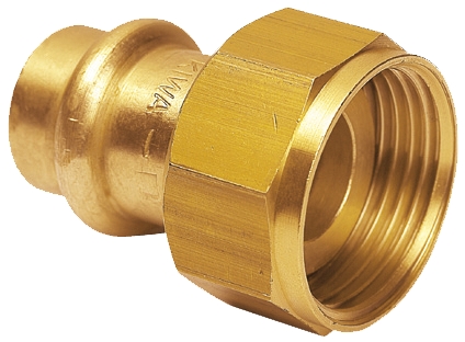 Écrou prisonnier joint plat cuivre à sertir