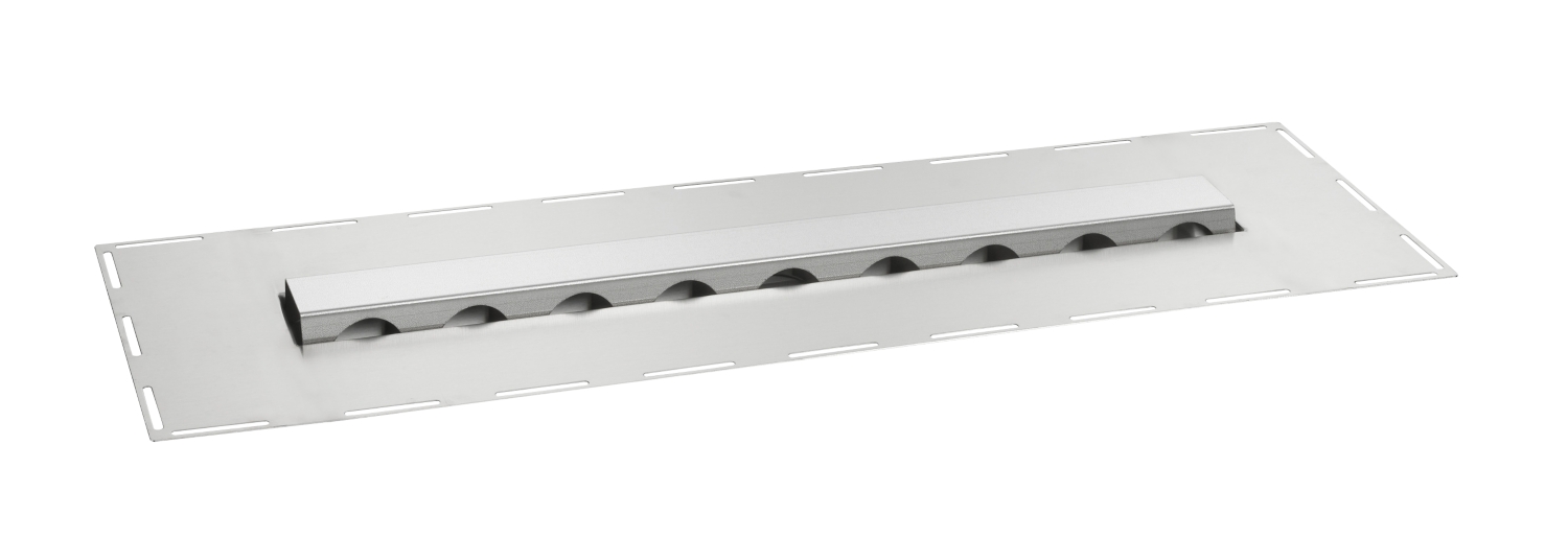 Caniveau d'angle pour douche Solusec - Grille inox 270x382 mm