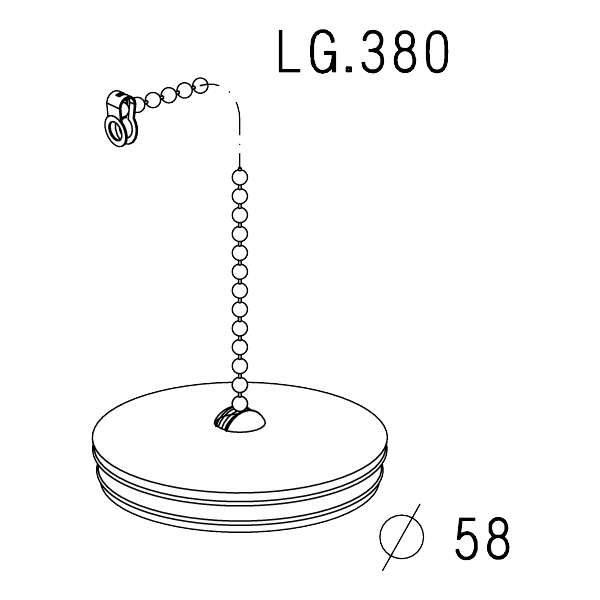 Bouchon à chaînette pour évier Ø 58 mm 491035 Nicoll