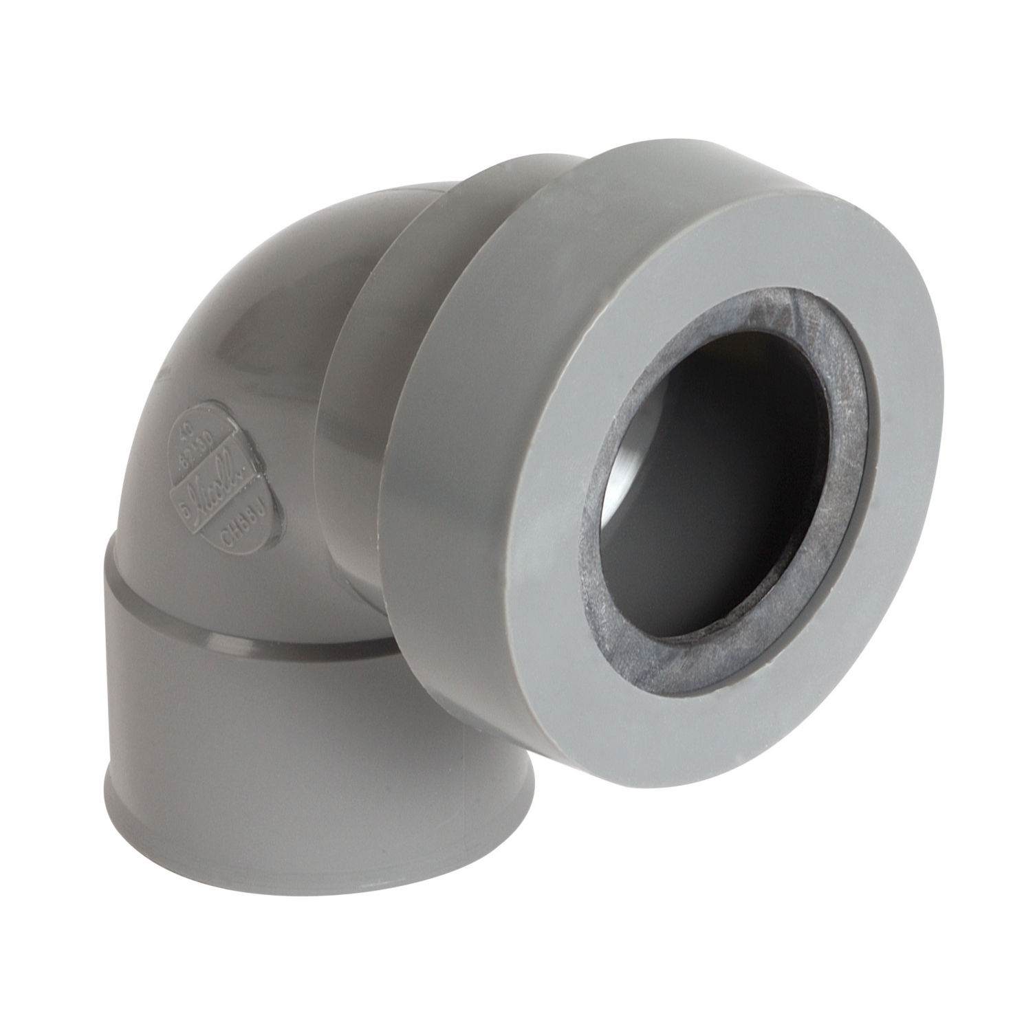 Coude 87°30 FF à joint pour appareil sanitaire PVC Nicoll