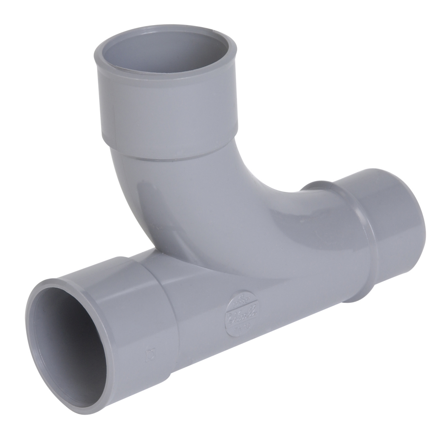  Té pied de biche PVC à 87°30 Grand rayon MF 