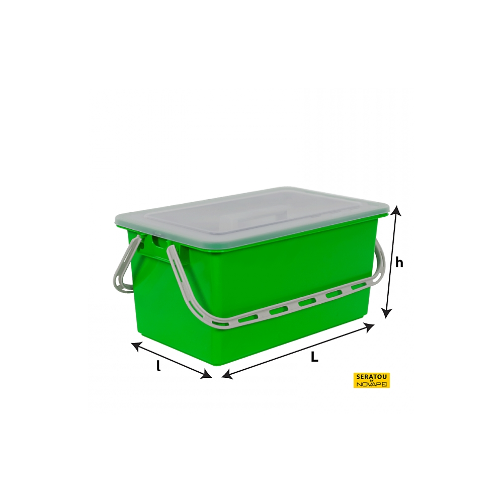 Boîte de rangement 17 l Seratou Couvercle translucide Novap