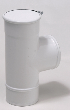 Té à tampon emaillé blanc Ten