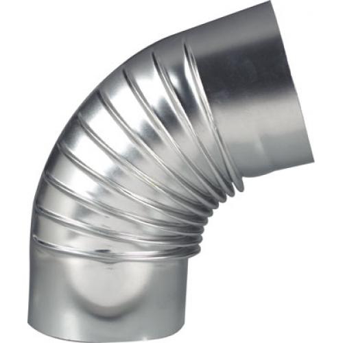 Coude à 72° en aluminium plissé Ten