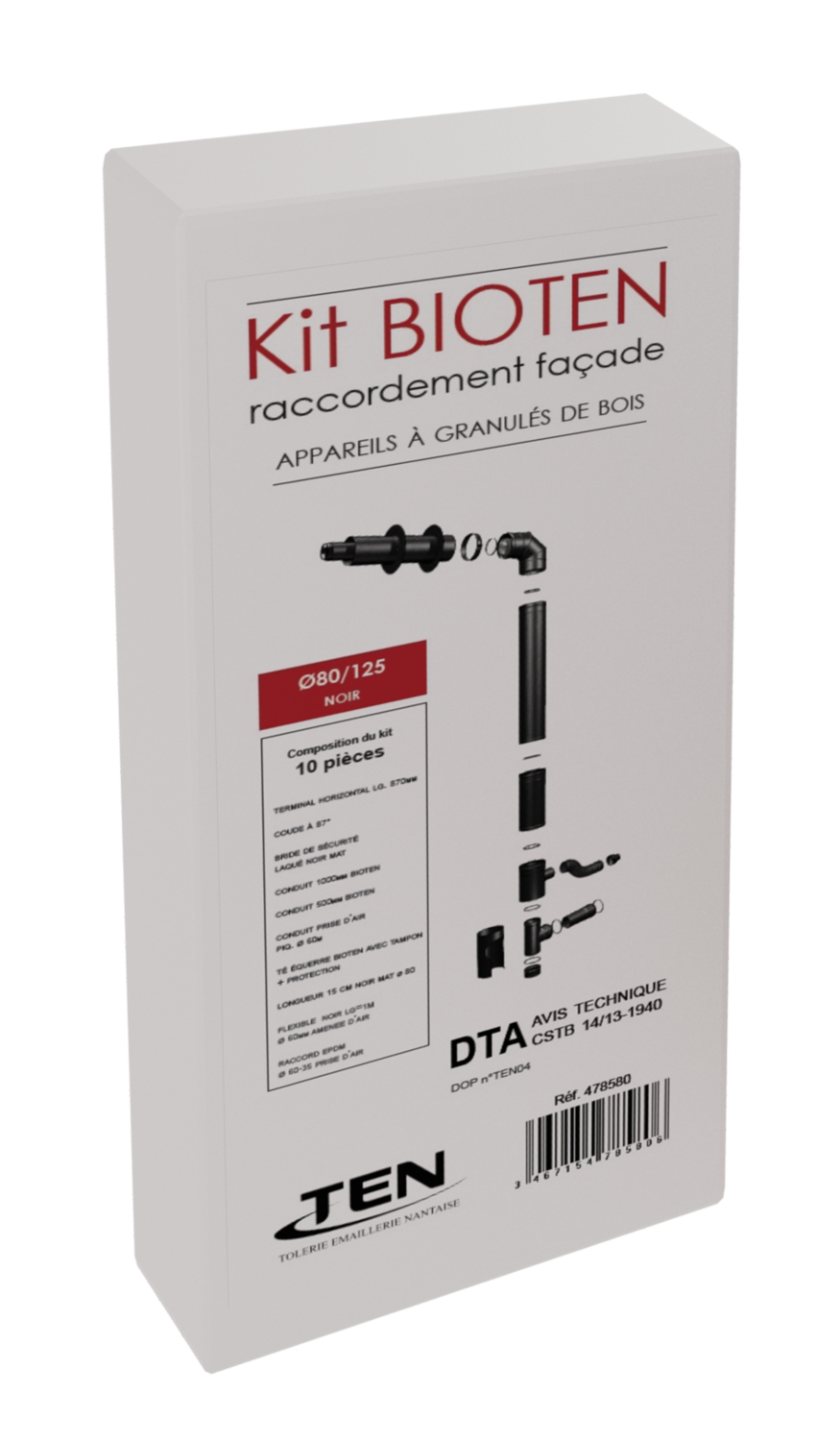  Kit de raccordement façade BIOTEN 80/125 