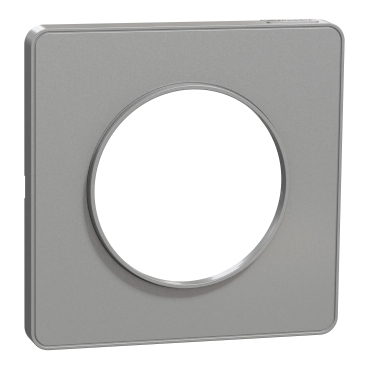 Plaque Odace Touch - Aluminium avec liseré aluminium Schneider Electric