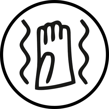 Pictogramme de la norme EN ISO 10819 (gants anti-vibrations)