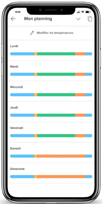 gérer son planning de chauffe grâce à Intuis Connect