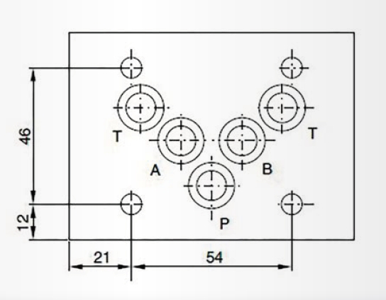 Distributeur hydraulique NG10 CETOP 5 4/3 CF version A,B,P,T fermé série D3VW Parker