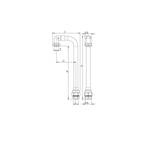 Crosse 180° femelle à JPC - PLT Flexiclic Chuchu Decayeux