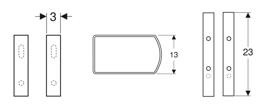 Paire de consoles porte-serviette Renova 32200017 Geberit