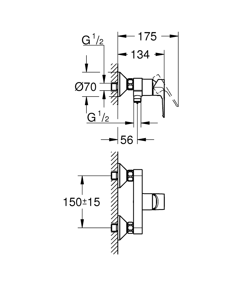 Mitigeur douche Bauloop 23633001 Grohe