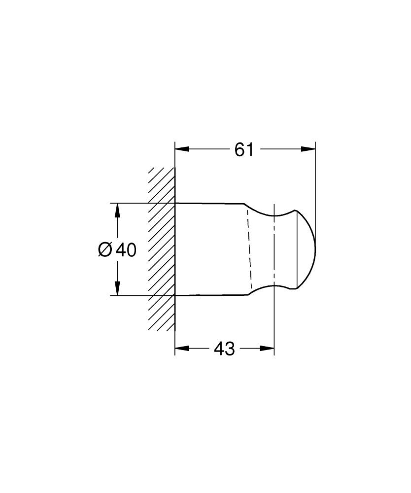 Support douchette Tempesta mural Grohe