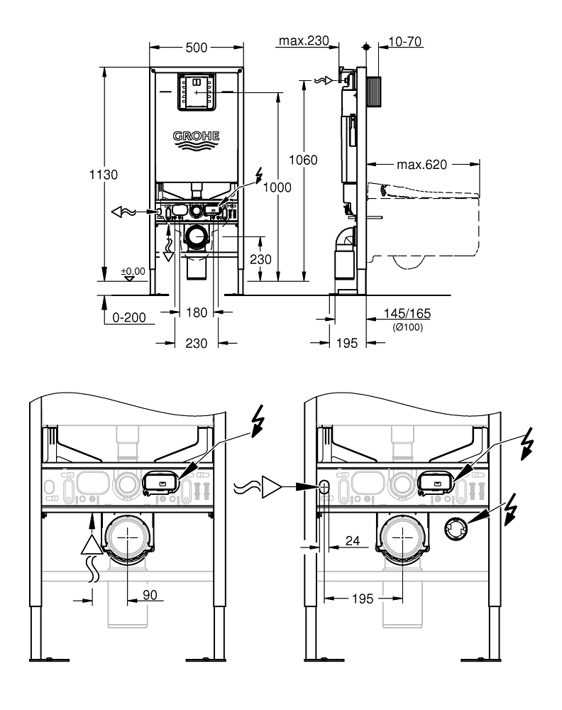 Bâti-support Rapid SLX - Hauteur standard 39599000 Grohe