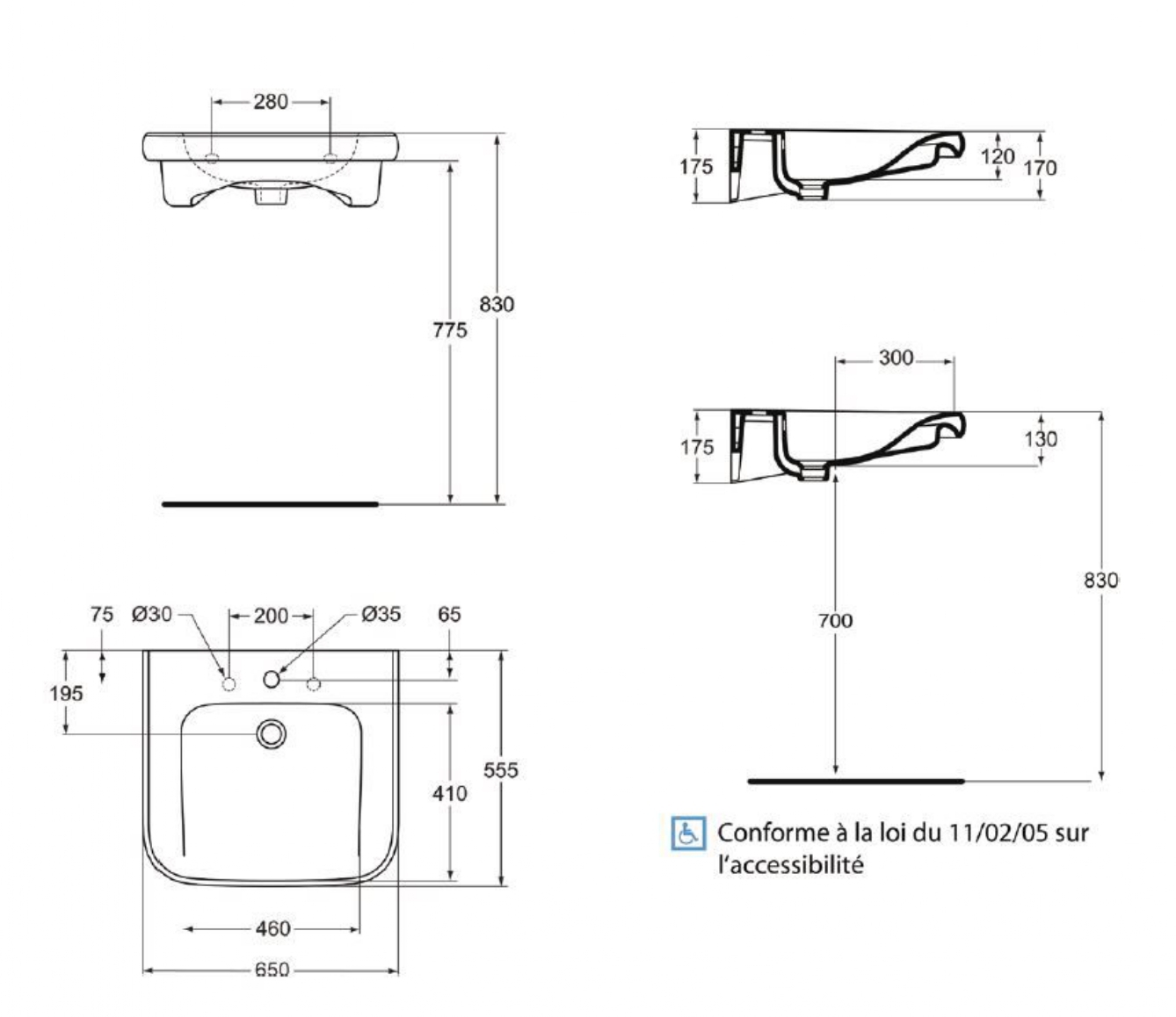 Lavabo Matura 2 Porcher