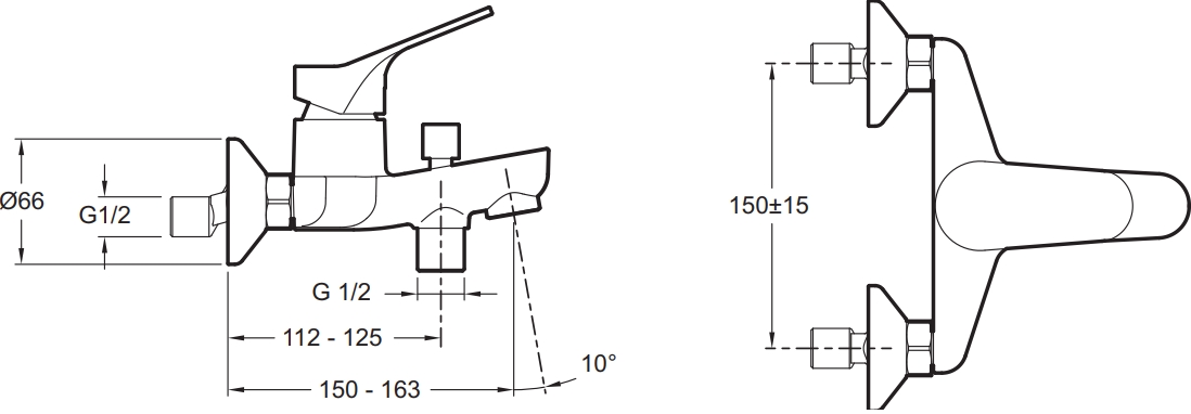 Mitigeur baindouche Toobi Sur Téréva