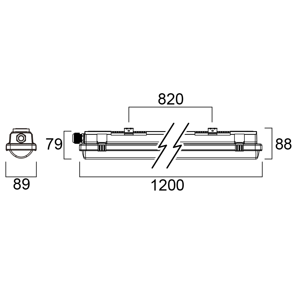 Luminaire étanche LED Resisto Sylvania