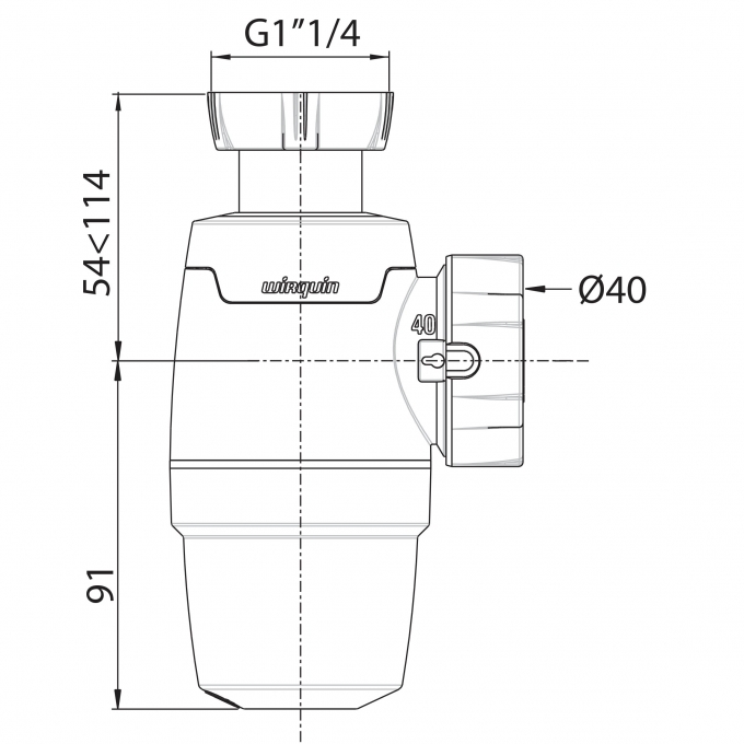 Siphon évier Néo 30722140 Wirquin