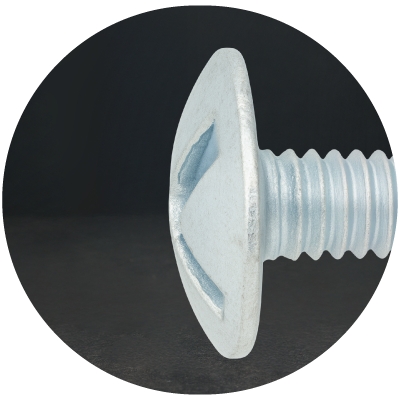 Vis à tête poelier pour fixations bois traditionnelles